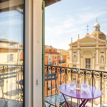 Ross 5- F2, Lumineux, Balcon, Loft, Clim, Vieux-nice ニース